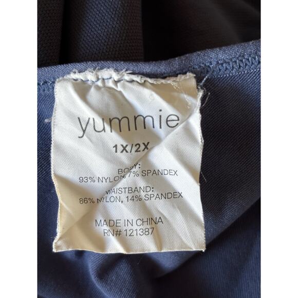 Yummie Womens Shapewear Tank Top Slate Blue Holds in Tummy 1X 2X - Picture 3 of 4